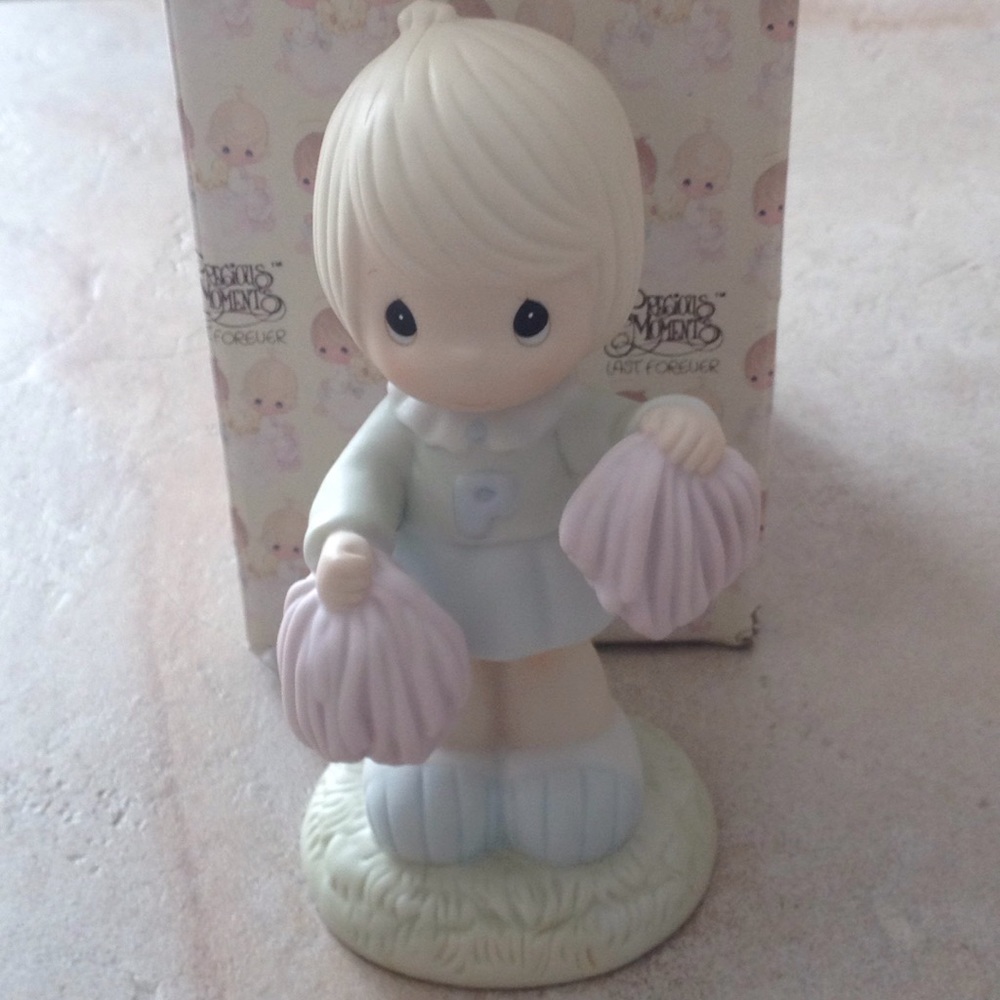 Precious Moments cheerleader plus 2 more